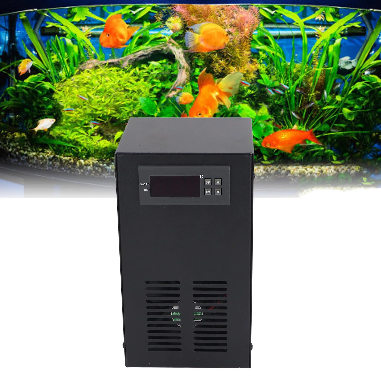 

70W Water Chiller Silent Single Cooling System for 20L Coral Shrimp Fish Hydroponic Home Aquarium Use Water Cooling System