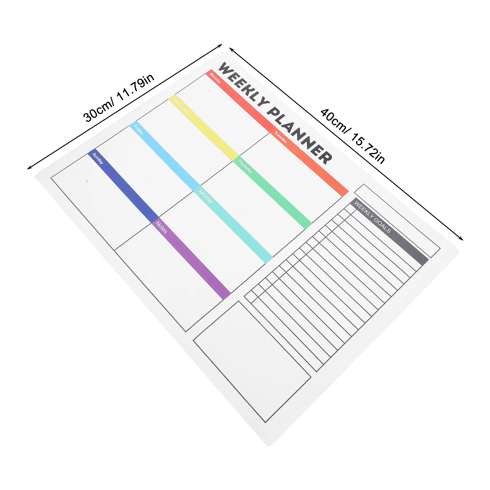 12X16Inch Weekly Planner Whiteboard Sticker Removable Adhesive Dry Erase Sheet For Wall School Waterproof Pvc