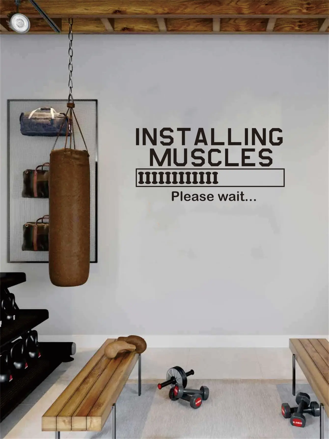 Motivational Gym DIY Wall Sticker Wall Art for Fitness Enthusiasts Vinyl Wallpaper Artistic Decals Sports Room Decor  JZY189