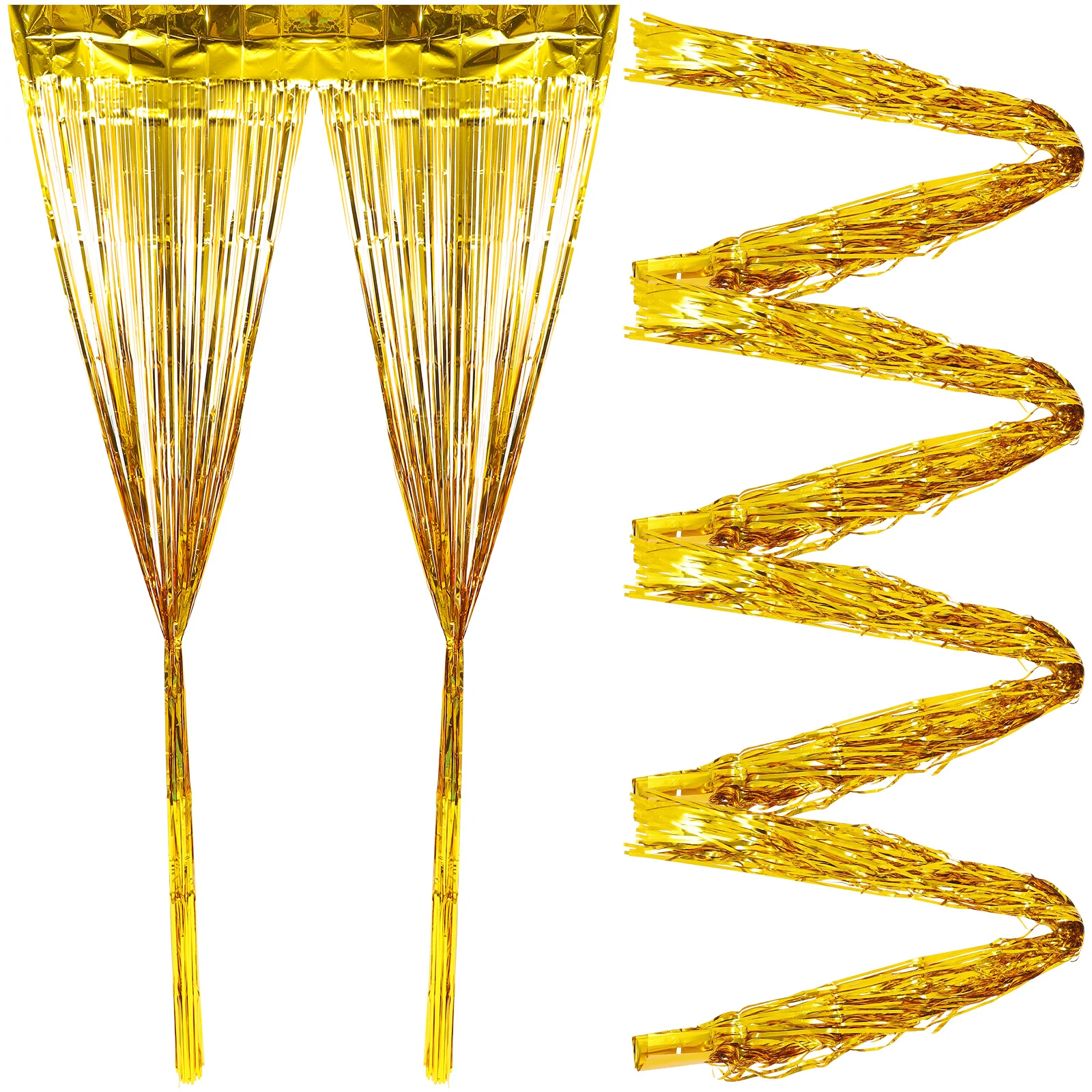 

5Pcs Shiny Fringe Curtain Backdrop for Birthday Party Baby Shower Door Wall Window Decoration Tinsel Streamer Curtain Supplies