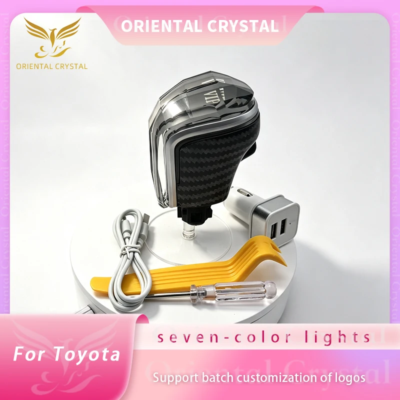 LED Breathing Light Crystal Gear Shift Knob For Toyota Camry/Levin/Frontlander/Allion /Avalon/CHR/Levn/Corolla Seven Color