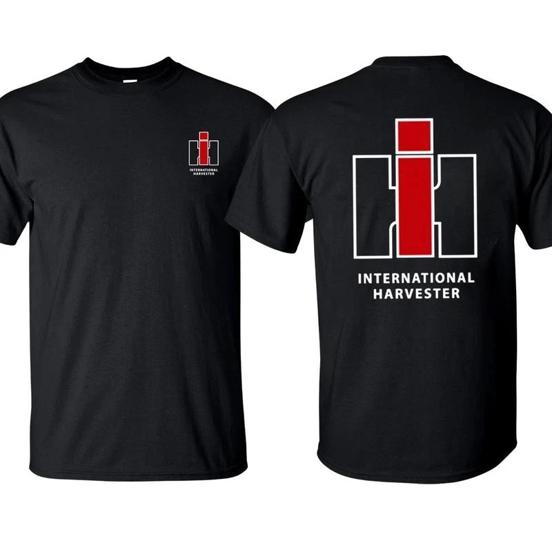 International Harvester T-Shirt Vintage Tractor Cotton Short Sleeve Farm Wear Unisex Style Both of Men and Women
