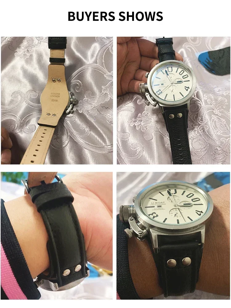 Breathable Skin Friendly Genuine Cow Leather Watchbadns for Fossil Ch2891 Ch3051 FS4735 FS4812 Series Waterproof Strap 22mm