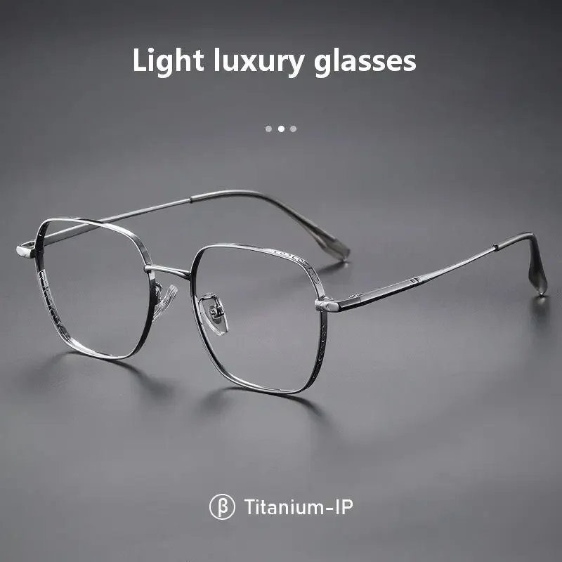 New Fashion Ultra Light Titanium Glasses Frame Man Women Optical Prescription Eyeglasses Vacuum IP Plating High Quality Eyewear