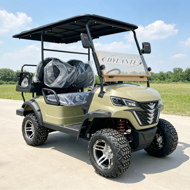 4 Seat Electric Golf Cart CE Approved All Terrain Golf Buggy With LED Light System For Club And Resort Transport