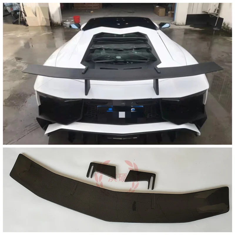 

Fits For Lamborghini Aventador LP700 LP720 LP750 2011-2019 High Quality Carbon Fiber Rear Trunk Lip Roof Spoiler Splitter Wing