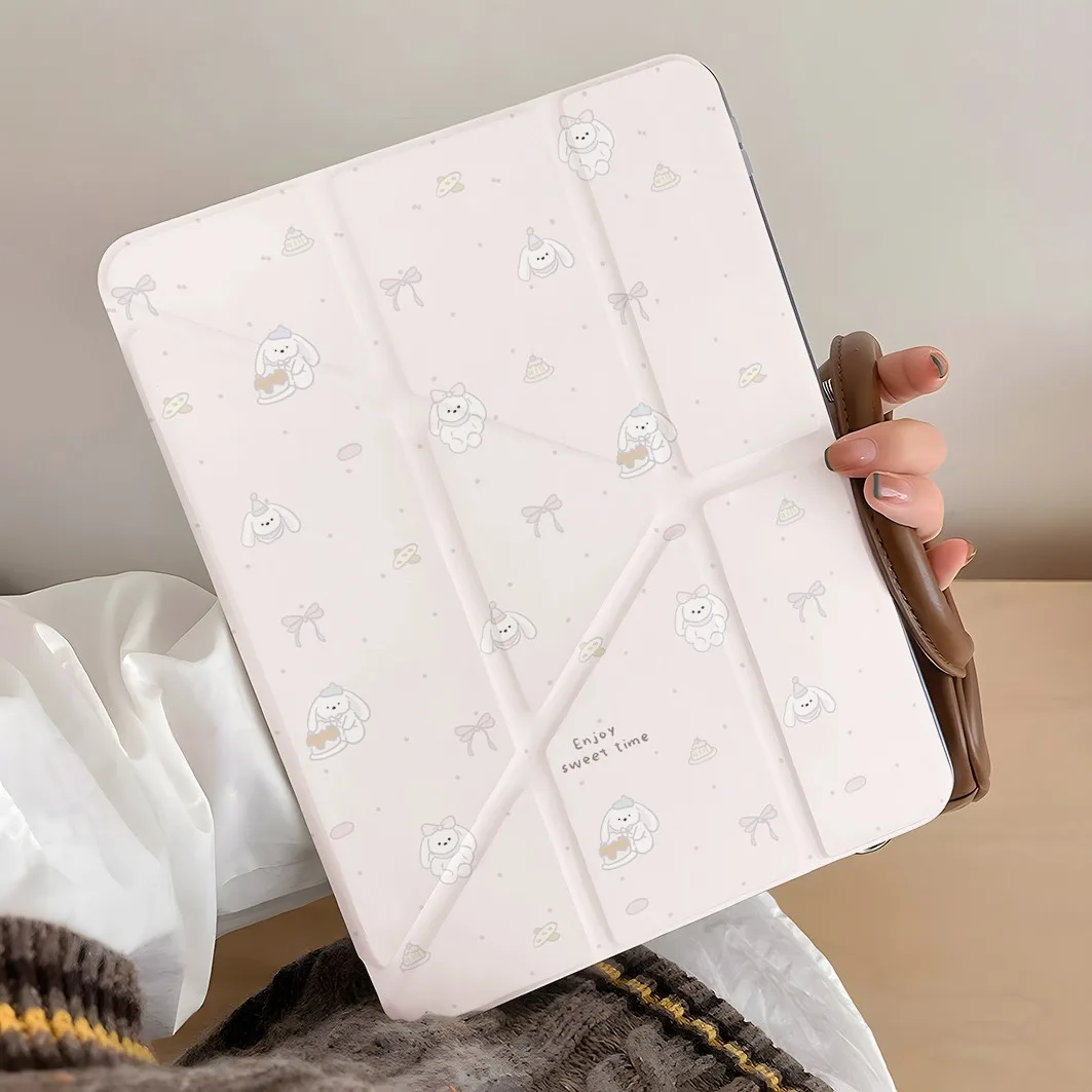 جميل أرنب فتحة القلم اللوحي ل Mini7 6 iPad Pro2024 2022 2021 2020 2019 2018 2017 11 10 9 8 7 6 5 Air7 6 5 4 3 2 1 غطاء