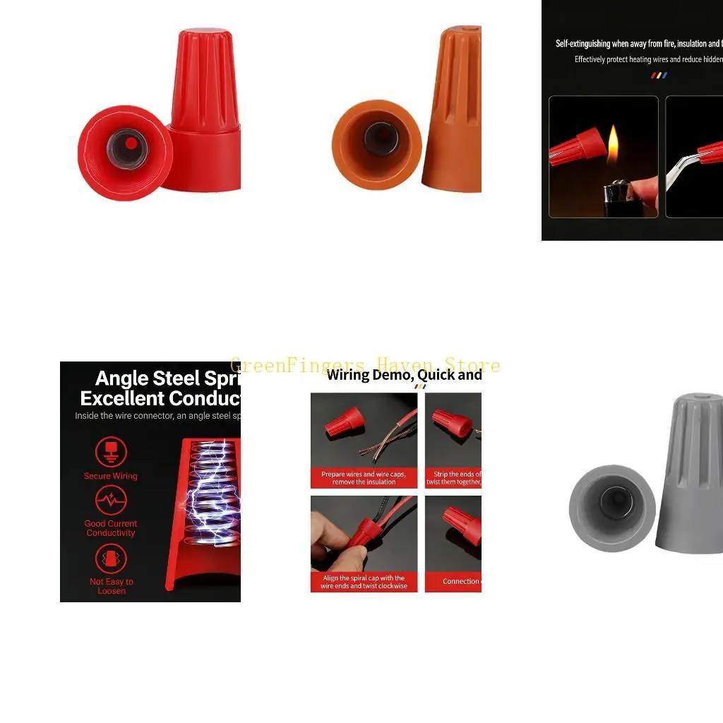 F68D Terminals Spring Nut Insulated Electrical Plug-in Wire Connector for Various Electrical Applications
