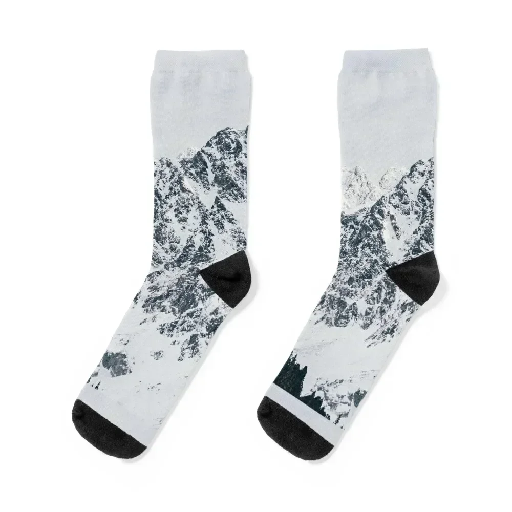 

Snow Mountain Cover Socks funny gifts Hiking boots gifts cute Socks Female Men's