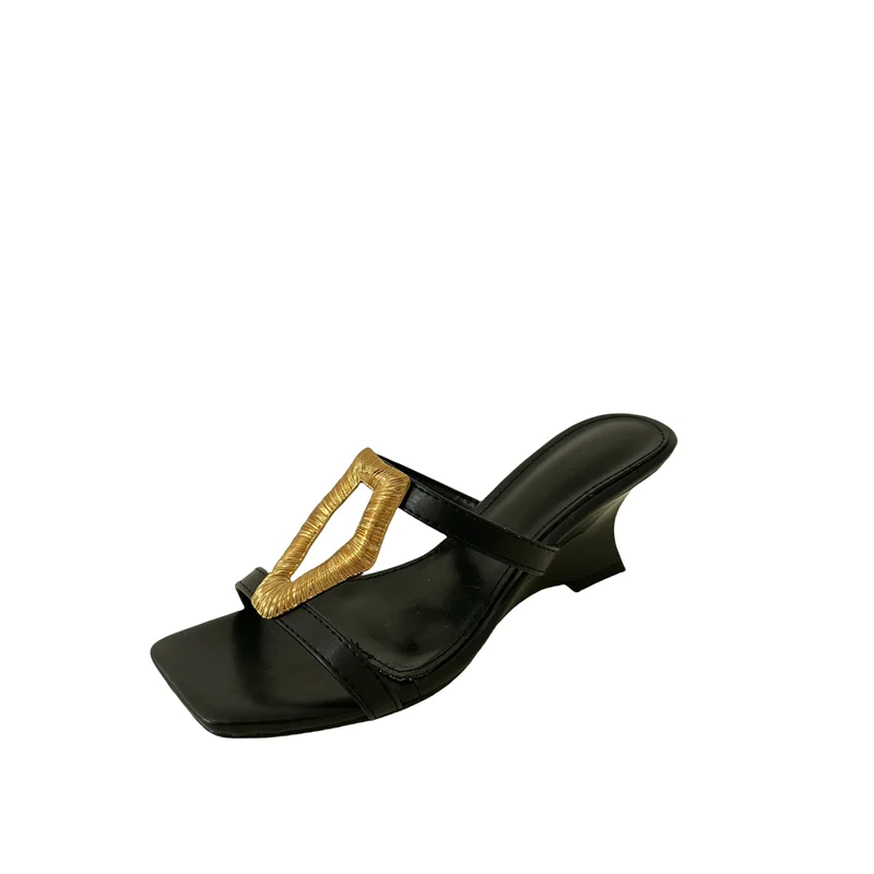 

Woman Slippers Brown Wedge Sandals Size 43 High Heels Summer Shoes Leisure Ladies Slippers Outdoor Heeled Sandals