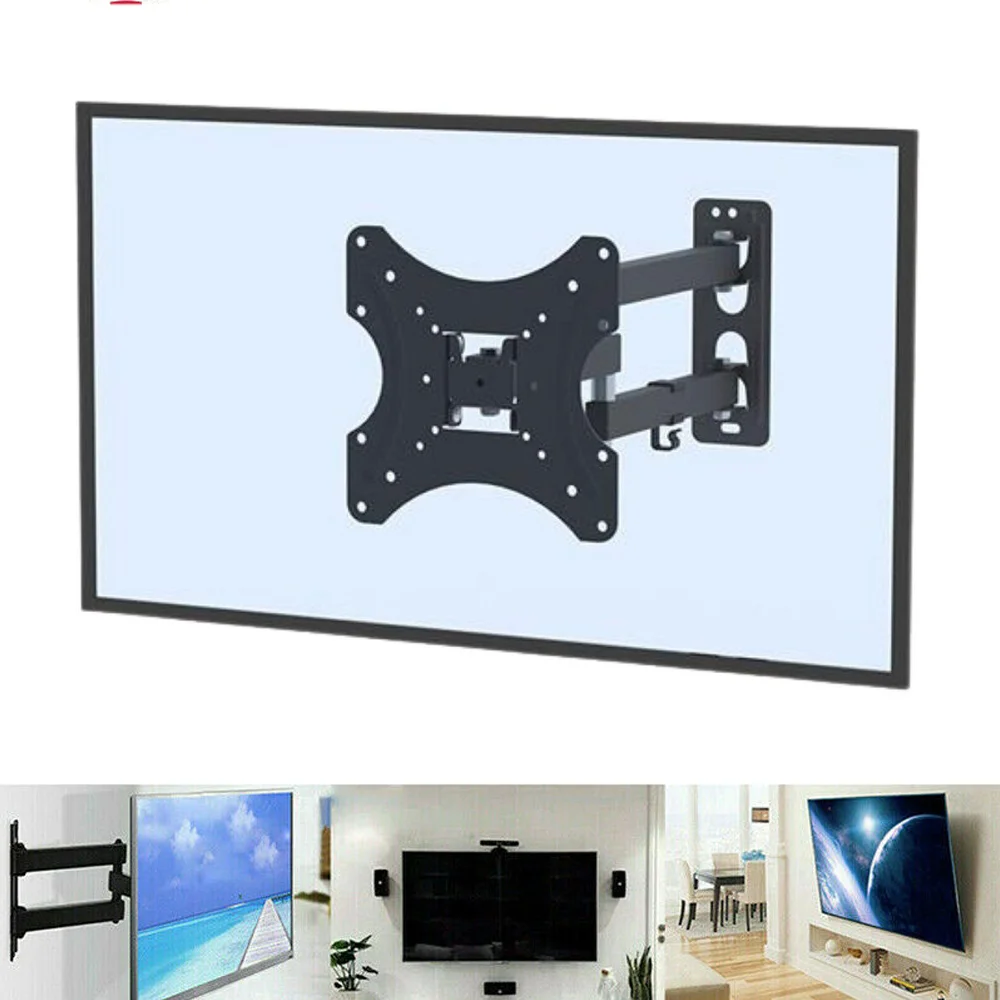 Universelle TV-Monitor-Wandhalterung, Gelenkarme, drehbare Neigungsverlängerung, Drehung für die meisten 17–55 Zoll flachen, gebogenen Fernseher – Detail 13