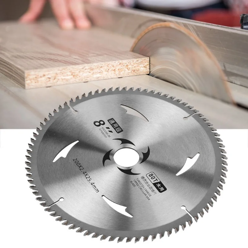 Circular Saw Blade Carbide Wood Chipboard Plywood Cutting Disc Woodworking 8 Inch80T