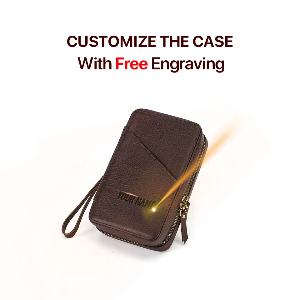Echtes Leder Tragbare USB Daten Kabel Lagerung Tasche Kopfhörer Fall Elektronische Zubehör Gadgets Digital Organizer Box Beutel – Detail 12
