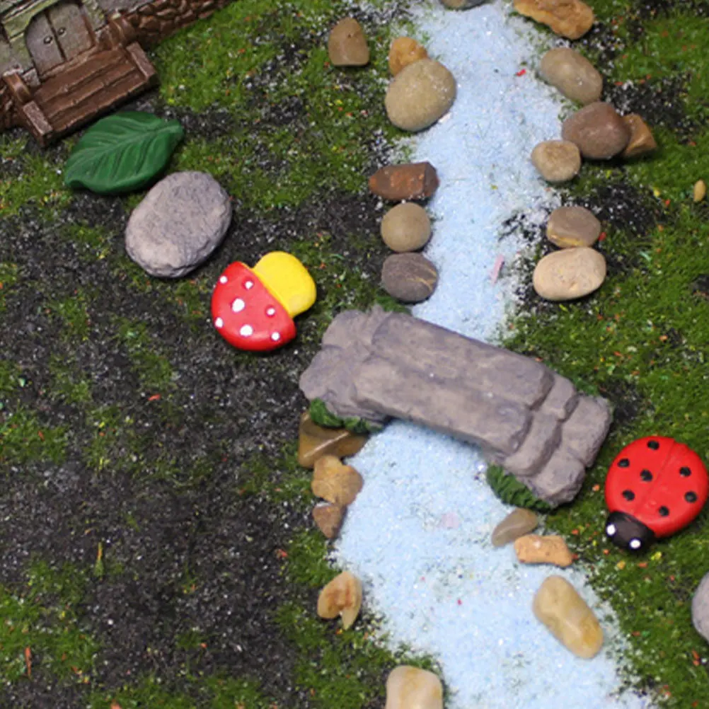 

1Set Miniature Stepping Stone Bridge Resin Craft for DIY Fairy Garden Decor Micro Landscape Ornament Small Pathway Accessory