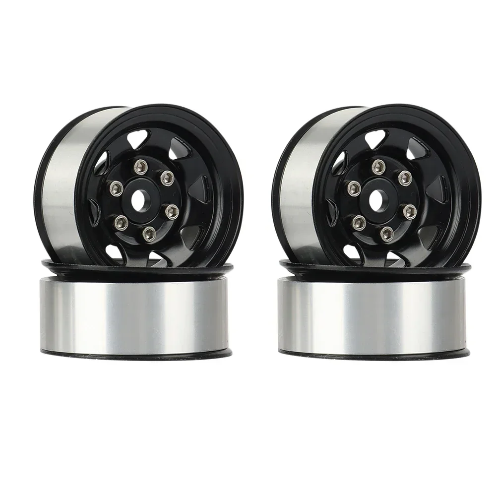 Moyeu de jante de roue à billes en métal 1.55, 4 pièces, pour voiture à chenilles axiale 1/10 RC Yeti Jr 90069 RC4WD D90 TF2 Tamiya CC01 LC70 MST