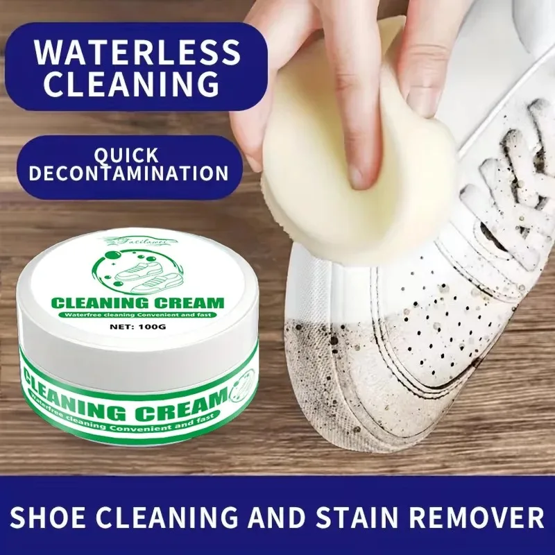 Fasilawei Funktionelle Schuhputzpaste: Für weiße Schuhe/Wohnmobil-Innenräume, löst Probleme, einfache Anwendung für Sportschuhe