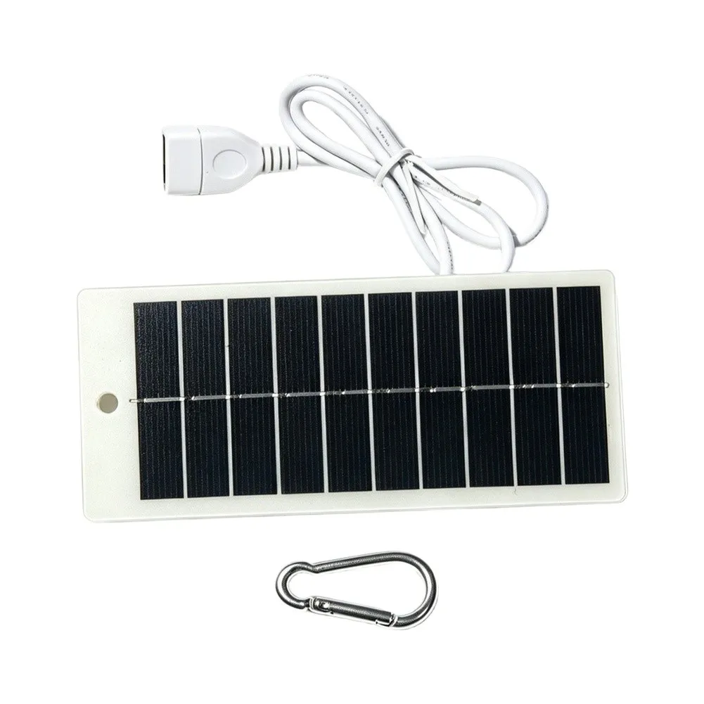 1.5W Solar Charging Panel for Outdoor Mobile Phones and Power Lights Featuring Compact Size and Weather Resistant Build