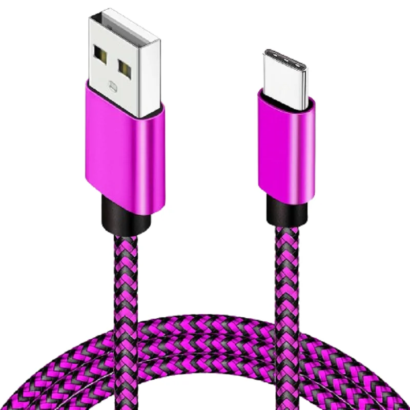 USB Typ C Kabel 2,4 A Schnelle Lade Nylon Geflochtene Draht Ladegerät Kabel Für Samsung Huawei Xiaomi Android Handy Zubehör – Detail 12