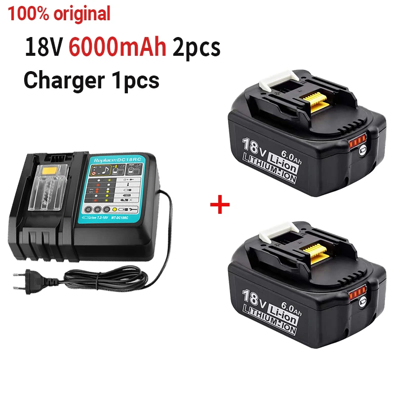 

18V 6,0 Ah Batterie BL1850 BL1860B BL1860 BL1840 LXT Lithium‑Ion Für Makita 18V Power Werkzeuge BL1840B BL1830 194205-3 LXT-400