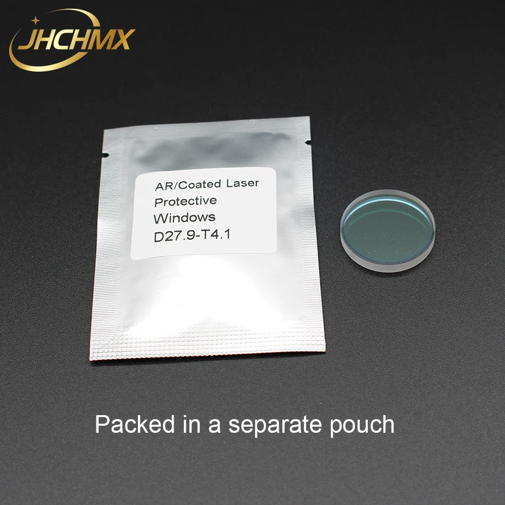 Lente protettiva del Laser di JHCHMX 50 pz/lotto Raytools/vetro 1064nm 28*4/27.9*4.1mm per la tagliatrice del Laser della fibra di Bodor di Raytools