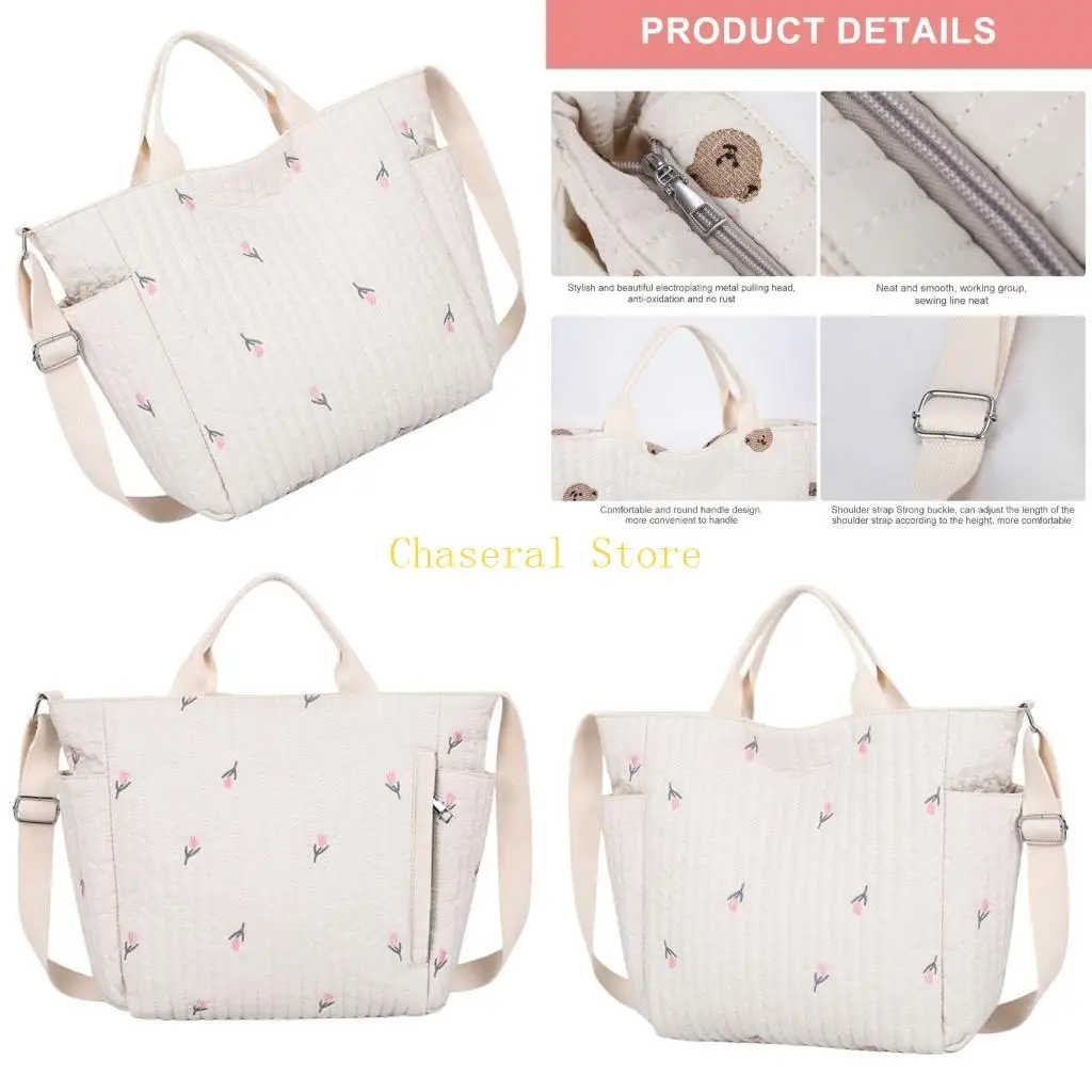 

E7CE Mom Bag, Large Capacity Mother and Baby Bag Portable Storage Handbag Multifunctional Shoulder Crossbody Bag