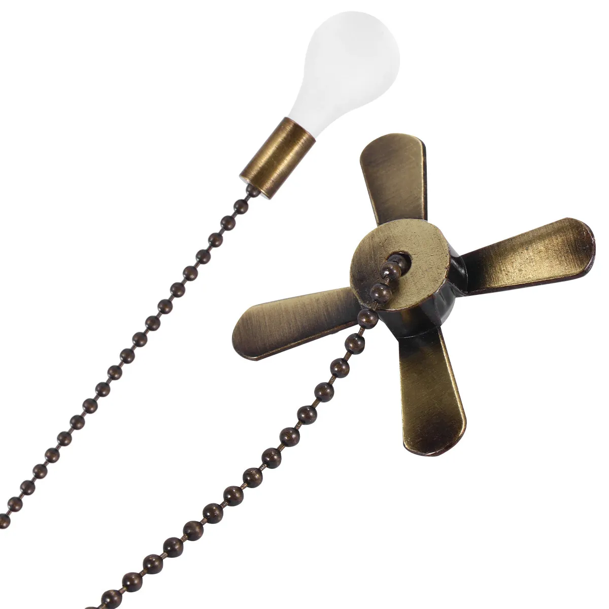 2Pcs Ceiling Fan Chain Pulling Pendant Lamp Stylish Vintage Pull Chain Extension Fan Pull Switch Pendant for Room Party Wedding