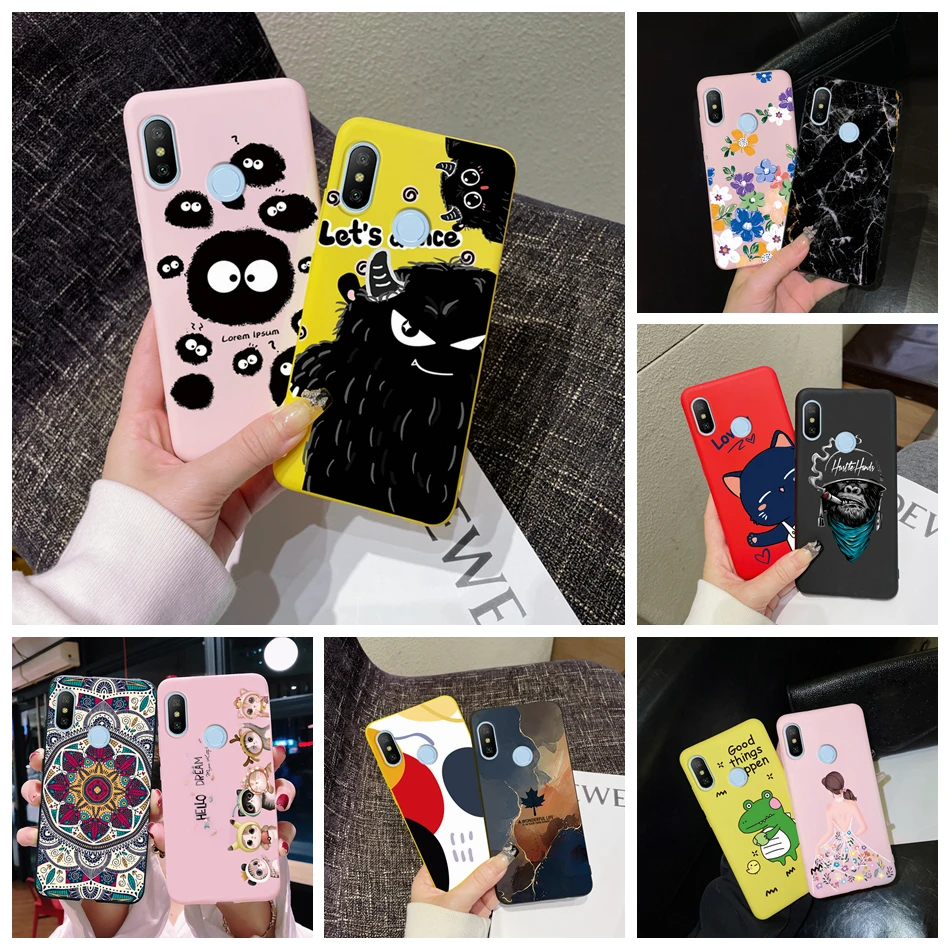 For Xiaomi Mi A2 Lite Case Fundas Cartoon Soft Cute Silicone Phone Case For Xiaomi Mi A2 A2Lite Case MiA2 Mi6X Mi 6X Cover Coque