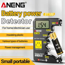 ANENG BT189 Batteries Tester Digital Capacity Universal Button For C,AA,AAA,D,N,9V 6F22 Cell Batteries Checker Electric Tools