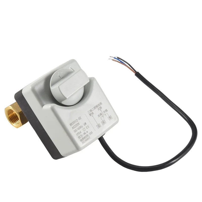 ABMO Ac220v 2-ходовой 3-проводной электродвигатель шарового клапана с ручным переключателем