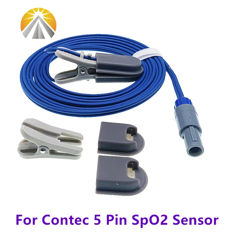 Für Contec SpO2-Sensor CMS-Serie 5-polige Multi-Erwachsenen-Kind-Neugeborene Veterinärtyp CMS7000 CMS8000 Digitaler PD-Ausgang SAO2-Sonde