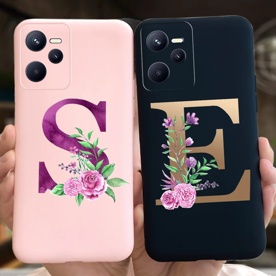 For Realme Narzo 50A Prime Case Realme C35 Bumper Nickname Letters Individuality Back Cover Narzo50A Prime C 35 Coque Fundas