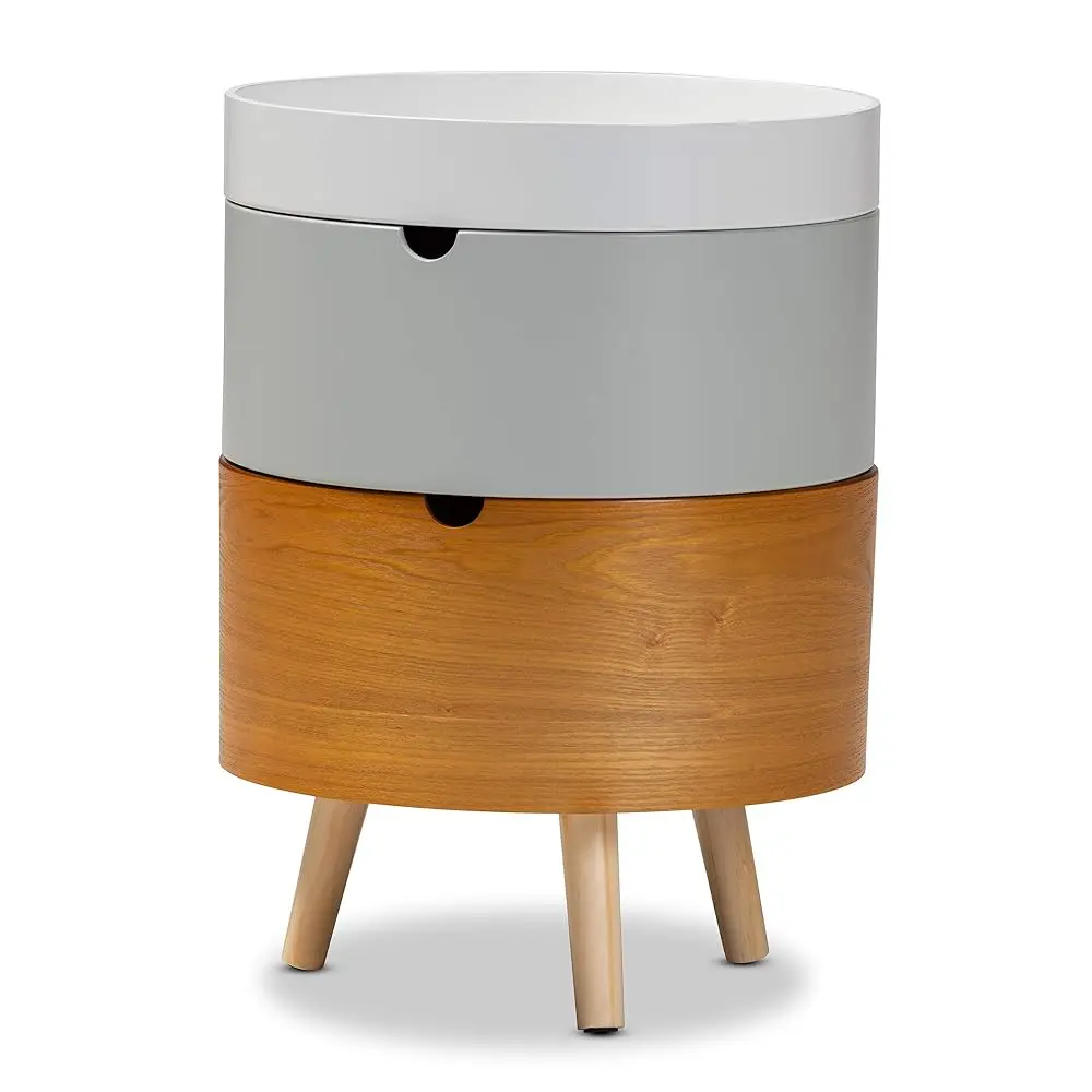 

Nightstands, One Size, White/Light Gray/Natural