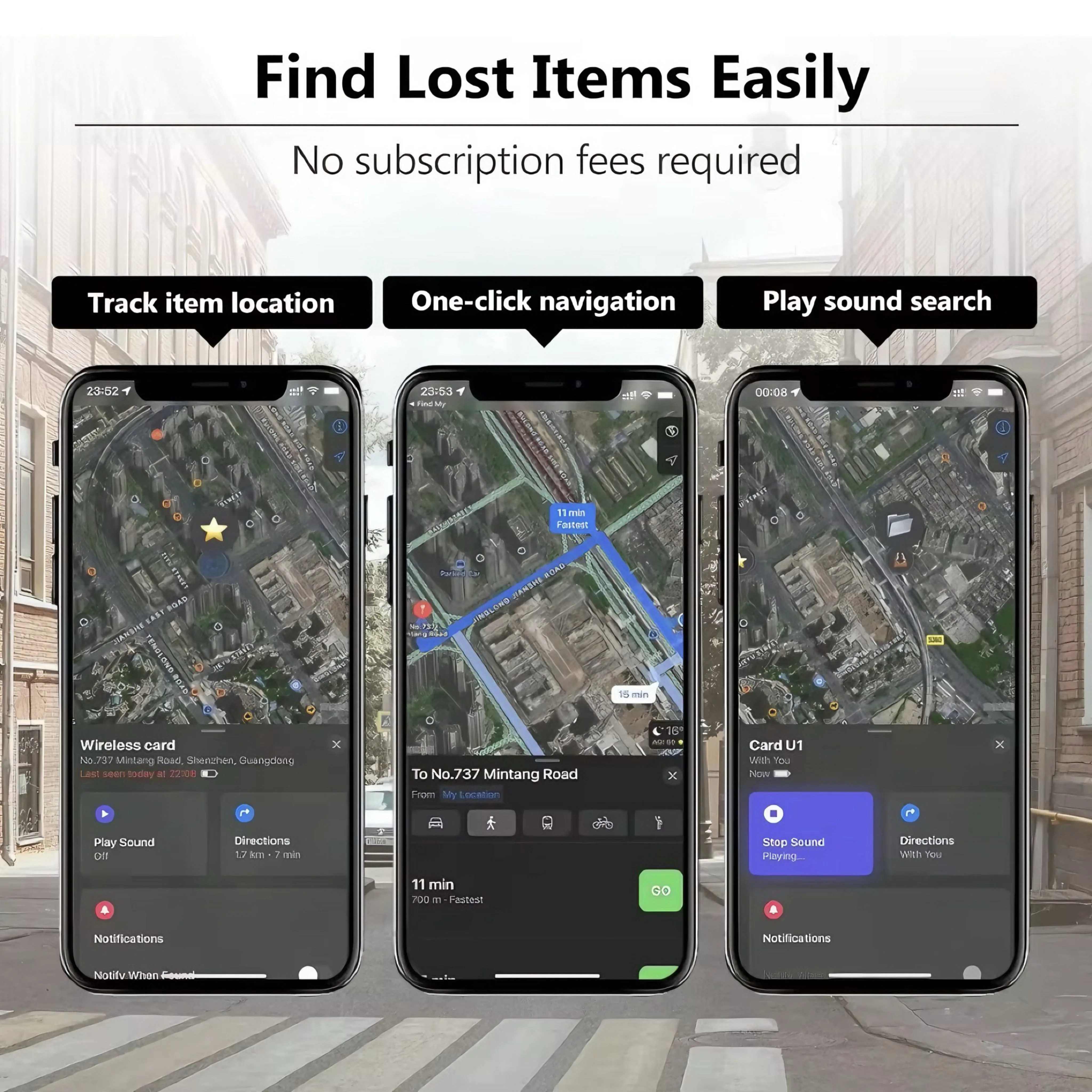 Für Apple Smart Locator GPS-Tracker Positionierungs-Tag Gepäck Reisepass Geldbörse Bluetooth Anti-Verlust-Karte Kompatibel mit Find My – Detail 3