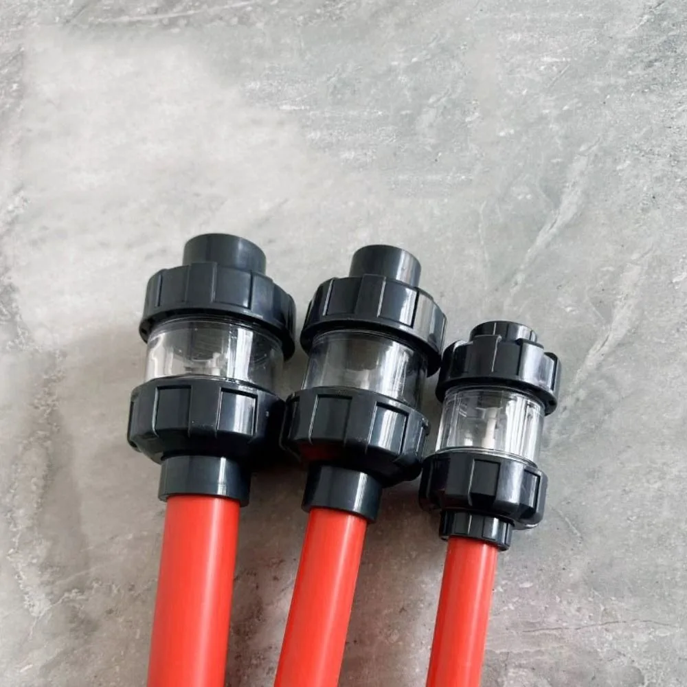 UPVC Aquarium Check Valves Anti-siphon Non Return Fish Tank Lifting Check Valve 20/25/32mm Dual Interfaces