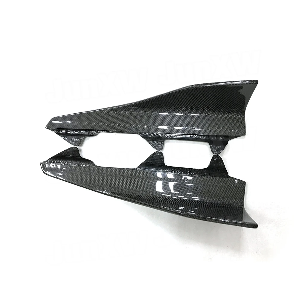 Real Dry Carbon Fiber Side Skirts Splitters Canards Apron For BMW 2 Series F87 M2 Base Coupe 2016-2021 FRP Black