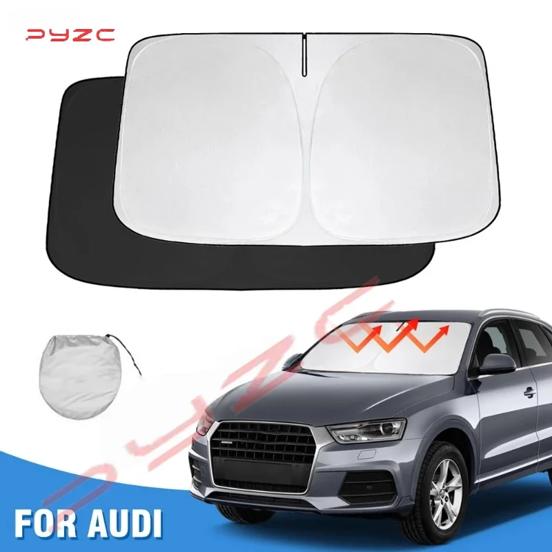 

Солнцезащитный козырек на лобовое стекло для Audi Q3 2019-2023 гг. — складная накидка на окно, блокирующая УФ-лучи, сохраняет прохладу в салоне автомобиля