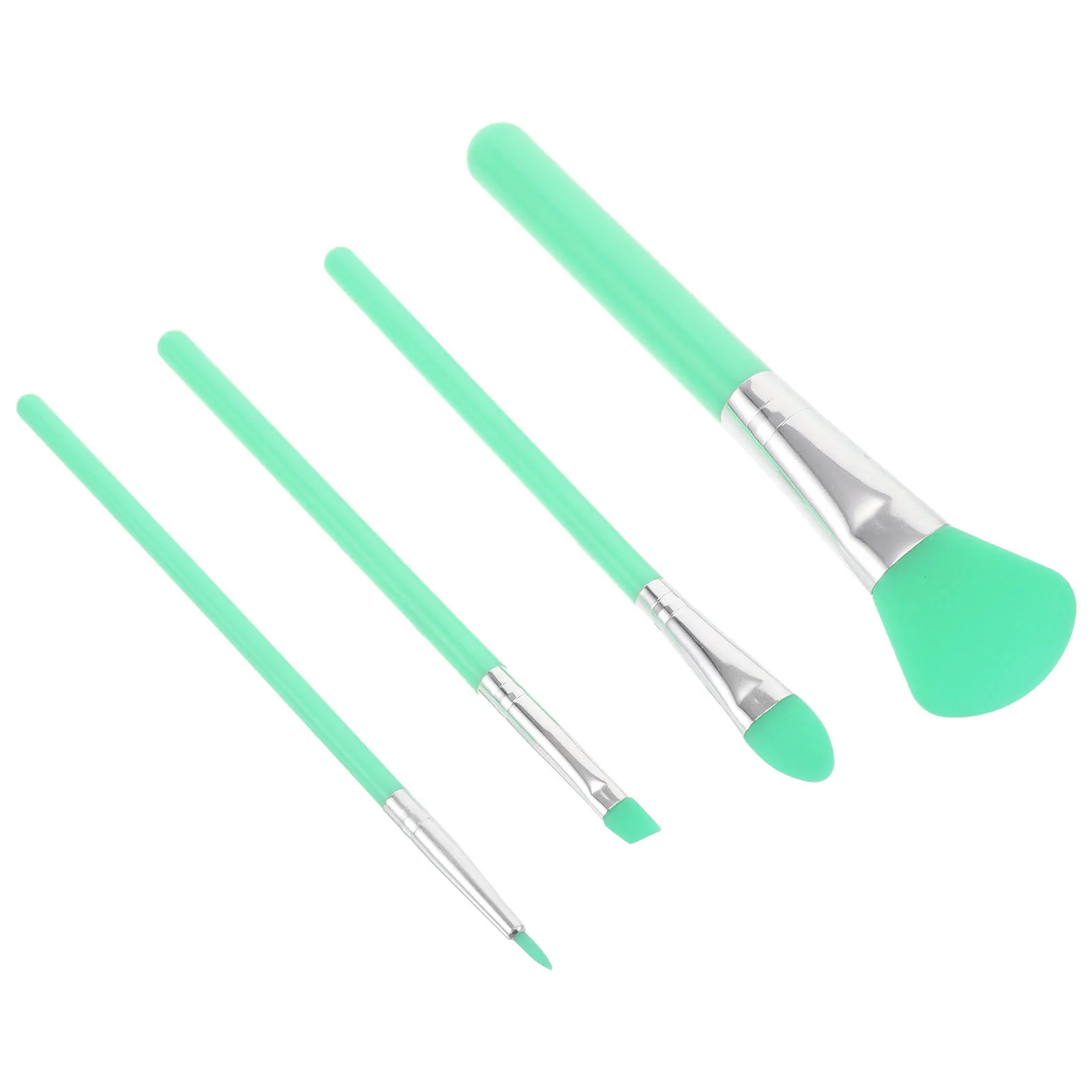 1 conjunto de pincéis de maquiagem de silicone design elegante para máscara facial sombra blush pó secagem rápida fácil lavagem viagem amigável