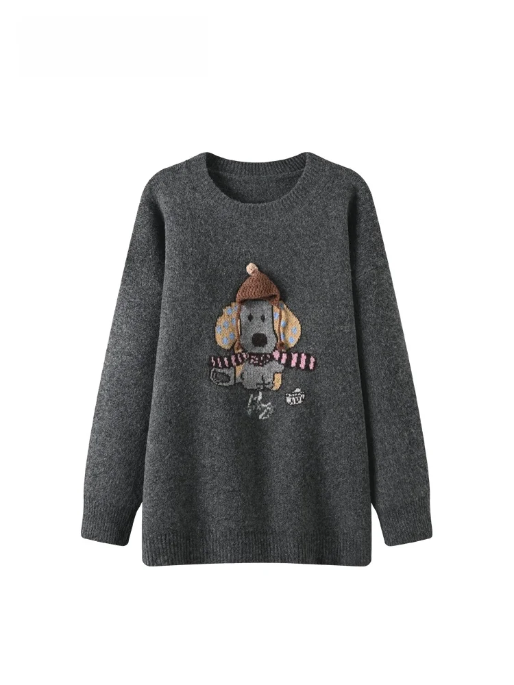 

Loose Long Sve Knitted Sweater for Women plus Size Comfortable Sle Autumn Winter New Arrival Slimming Effect Casual Top