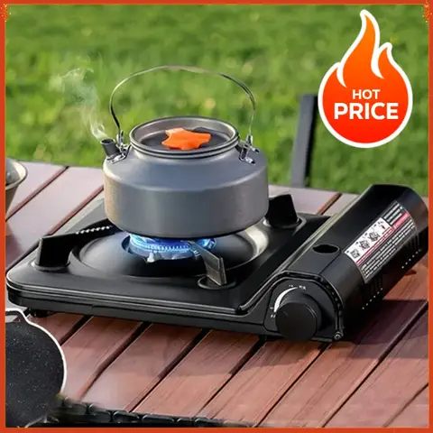 2025Portable Single Burner Camping Gas Stove  Automatic Ignition Cassette Stove for Indoor Outdoor Cooking Hiking Picnic