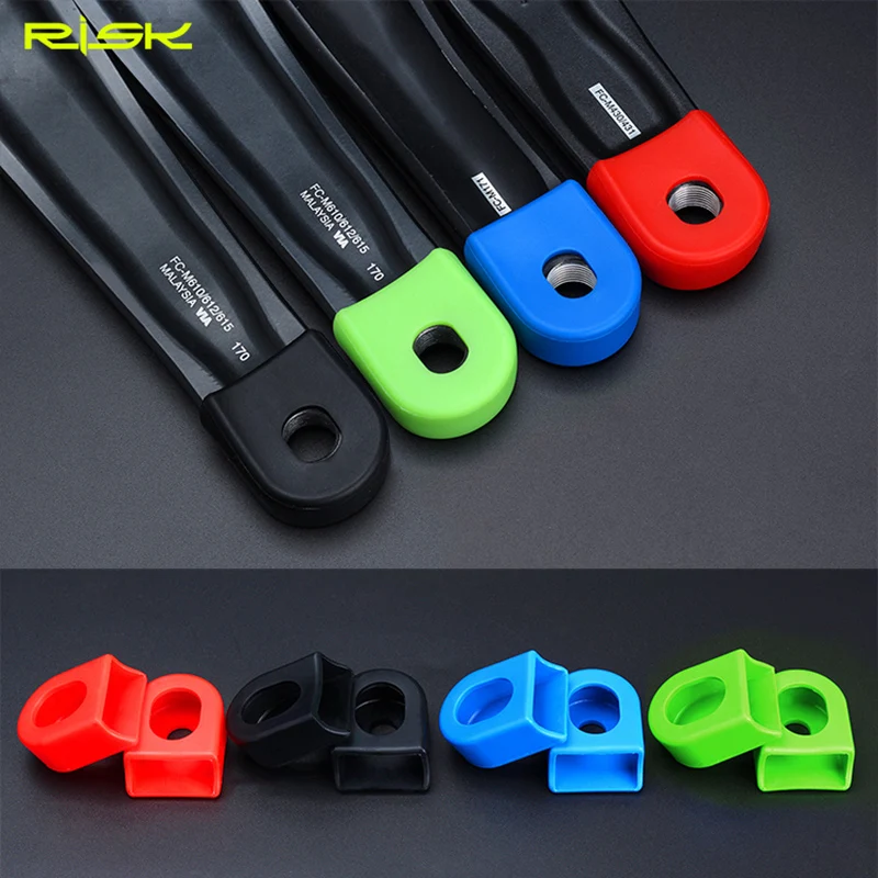 Bicycle Silicone Crank Cover Protector Silicone Sleeve Pedal Crankset Protective Case Mountain Road Bike Cycling MTB Accessories