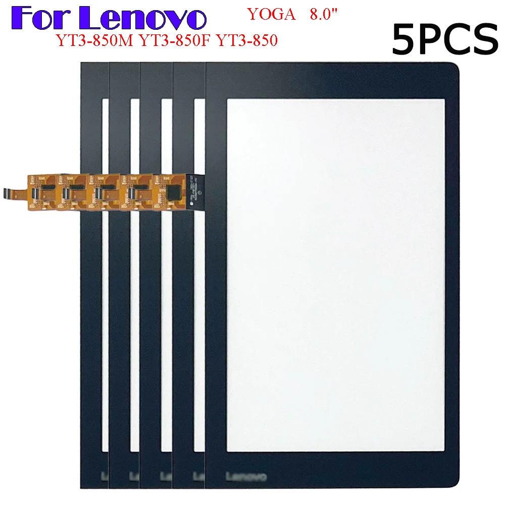 5 pièces nouveau pour Lenovo YOGA 8.0 "YT3 850 YT3-850M YT3-850F YT3-850 écran tactile + OCA LCD avant panneau de verre remplacement