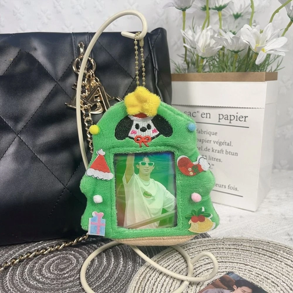 Custodia protettiva per carte di animali dei cartoni animati, hamburger, cucciolo di peluche, porta carte fotografiche, albero di Natale, copertura per carte d'identità in stile coreano