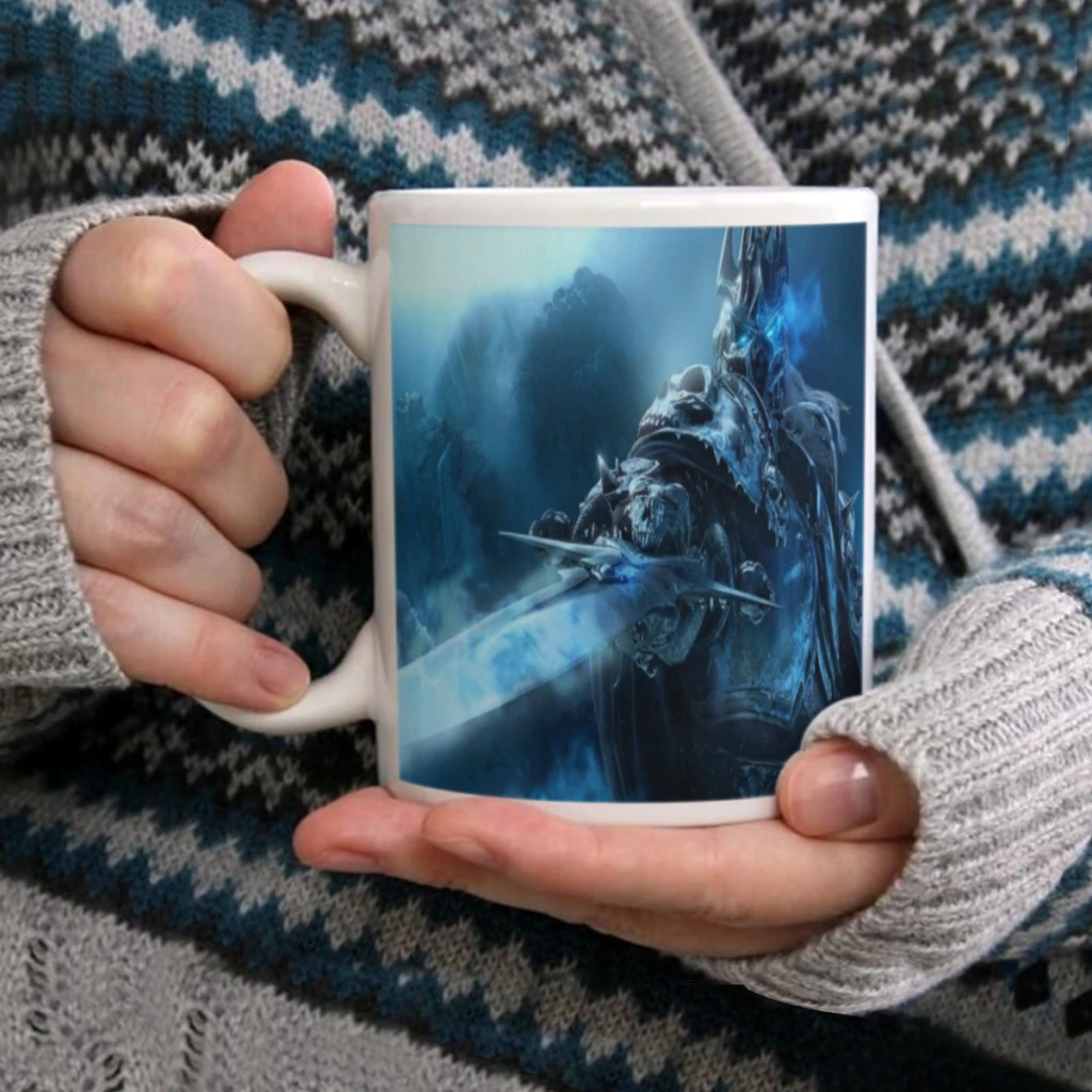 World of Warcraft Game WOW Lich King Coffee Mug 11oz Fun Ceramic Coffee Tea Cocoa Cup Handle Tea Drink Cup