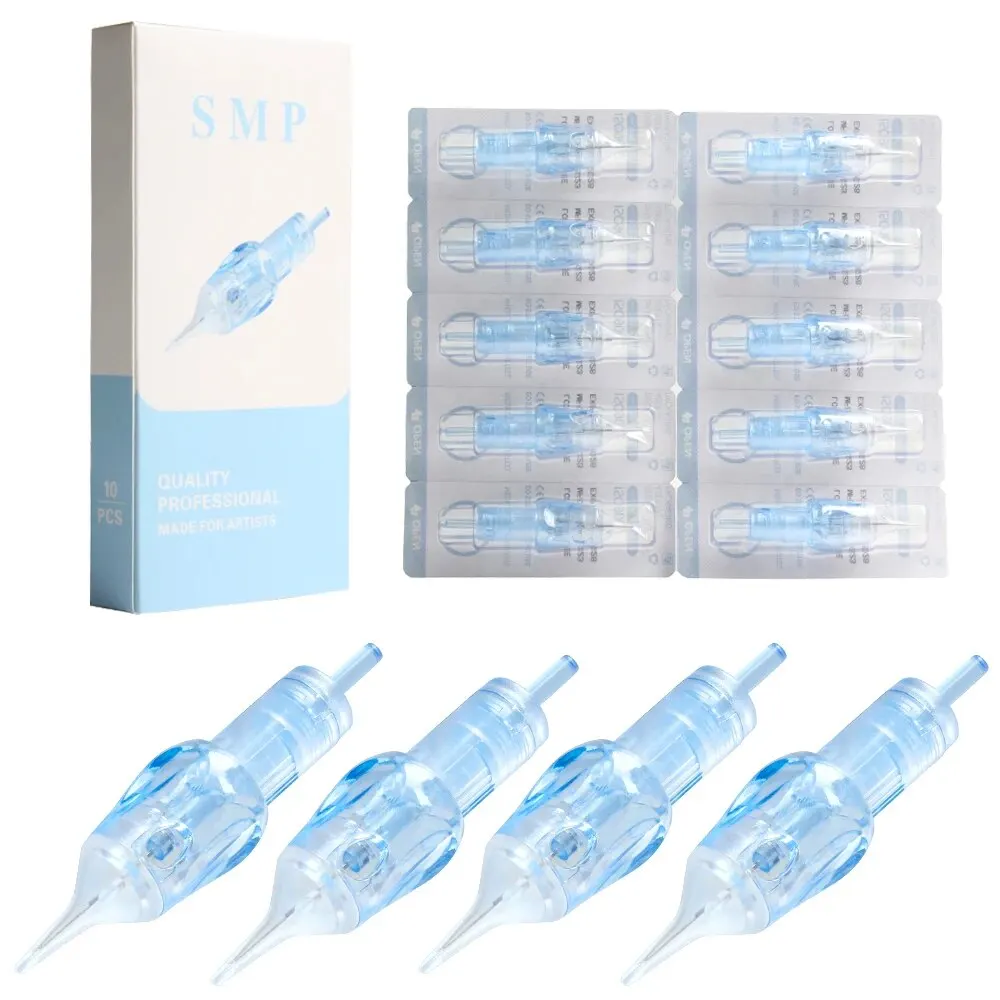 

10pcs 1RL/3RL/7RL/9RL SMP Tattoo Cartridge Needles RL Makeup Permanent With Membrane Safety Cartridges Disposable Tattoo Needles