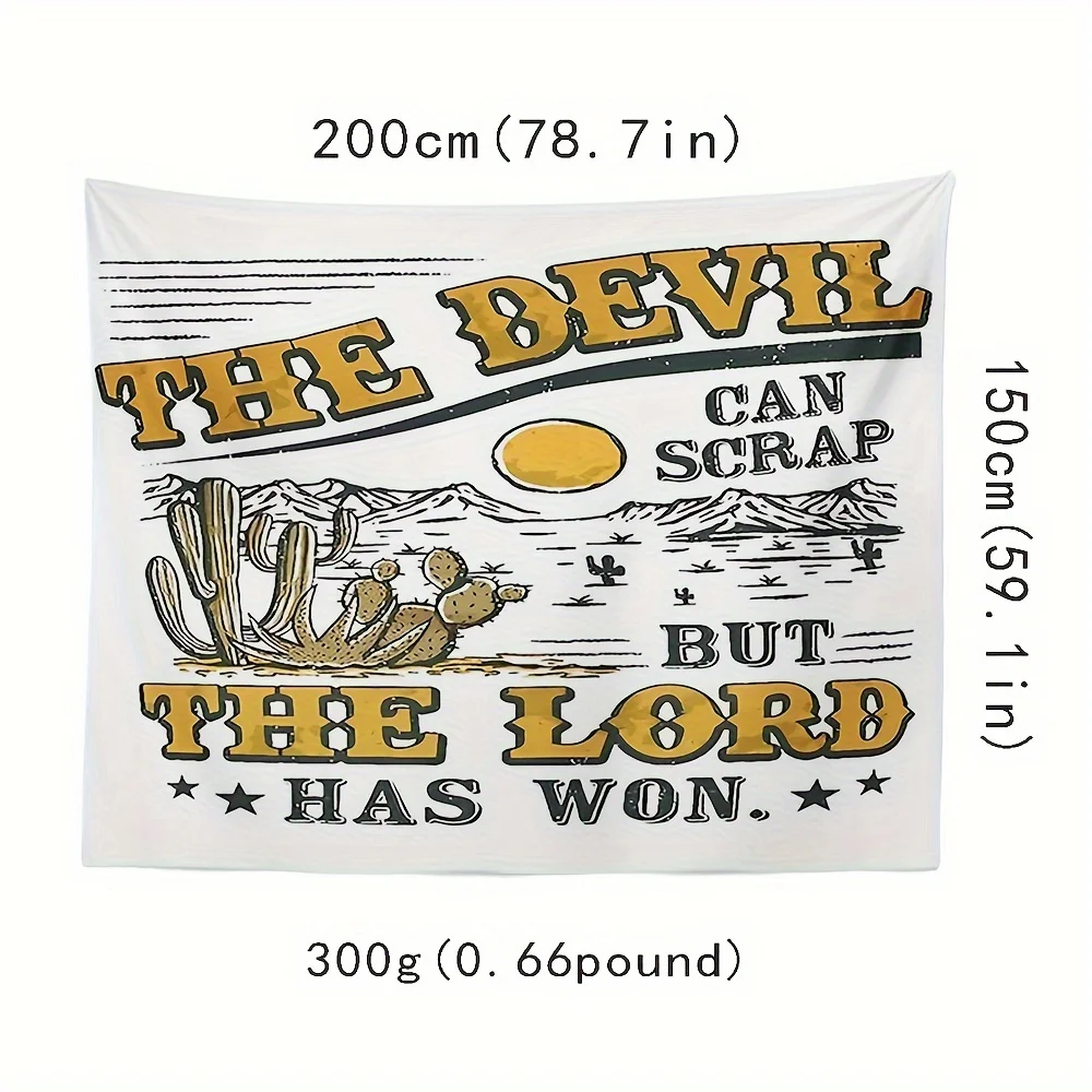 VIKAMA الإيمان الغربي إعلان نسيج الصحراء الصبار اللاهوت شعار مخصص حائط الخلفية ديكور موضوع الغربية #3