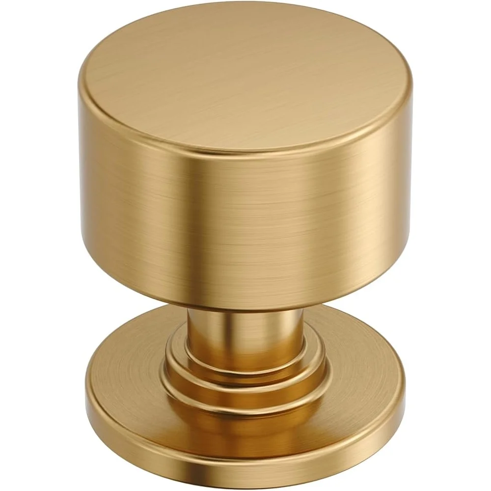 Manopola per armadio in zinco stile transitorio Diametro 1-1/8 pollici Rotondo Bronzo champagne Hardware durevole incluso Installazione semplice