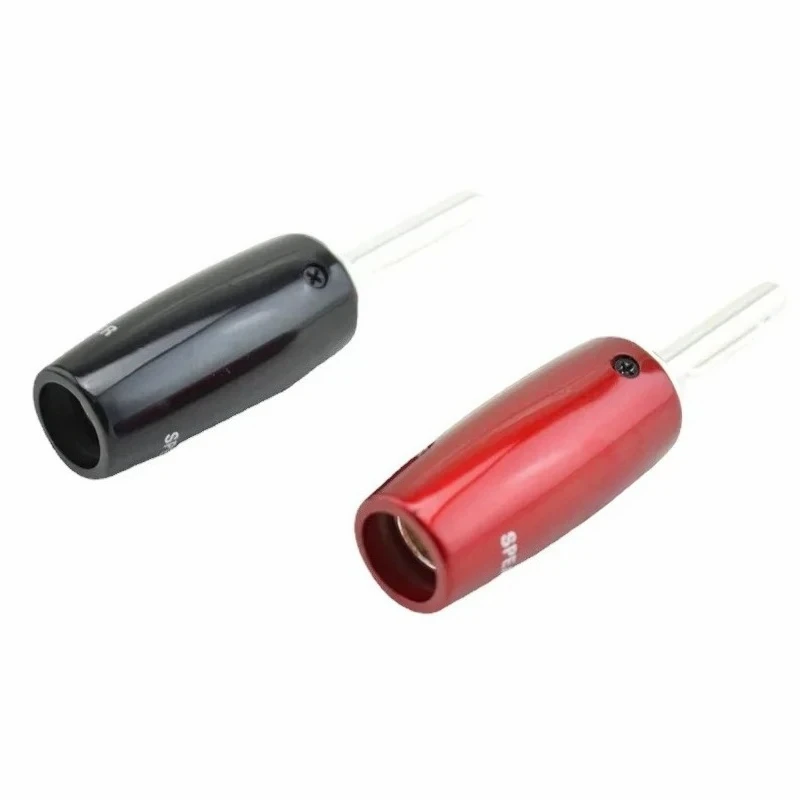 HiFi Audio Adapter 1000 Series Banana Plug Silver Plated Pure Red Copper DIY Speaker Cable Connector