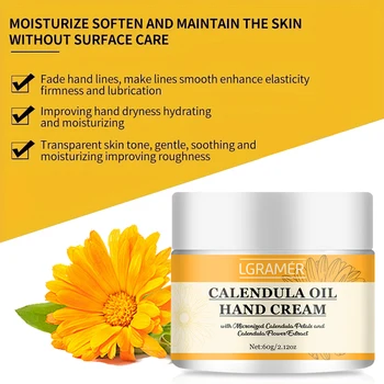 Calendula Oil Hand Cream Improves Skin Radiance Enhances Skin Elasticity Making The Skin…