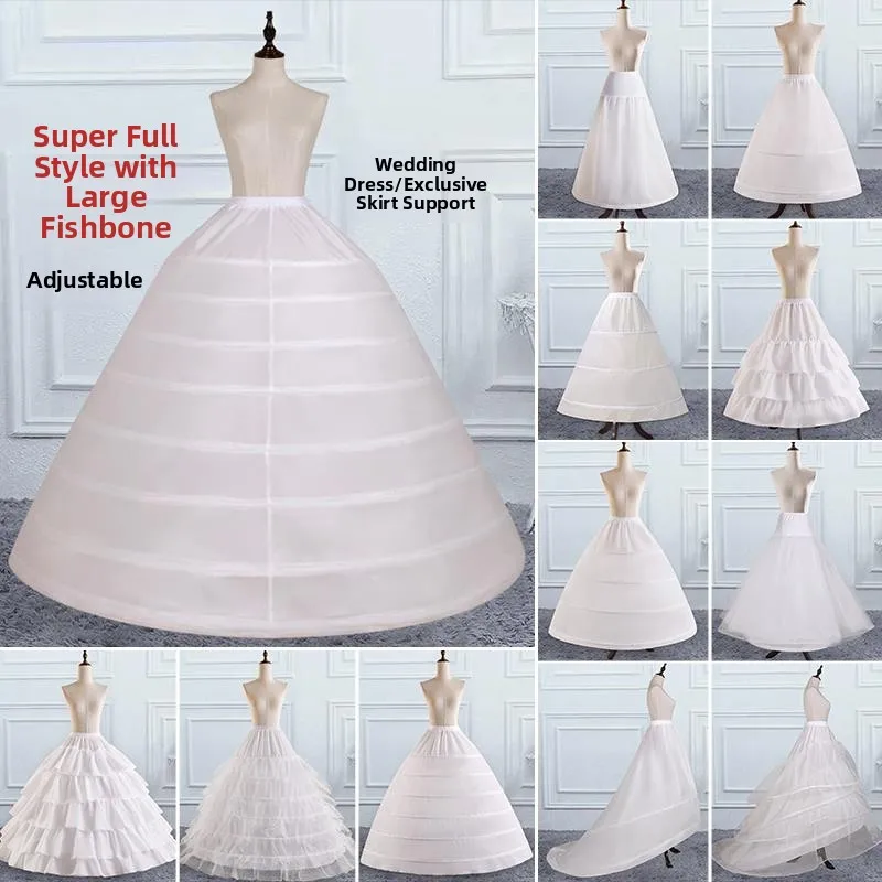 

Регулируемая многослойная юбка-подъюбник для свадебного платья, очень пышная, длинная, в стиле Лолита, с цветочным узором, для выступлений, внутренний слой, дизайн Fibone