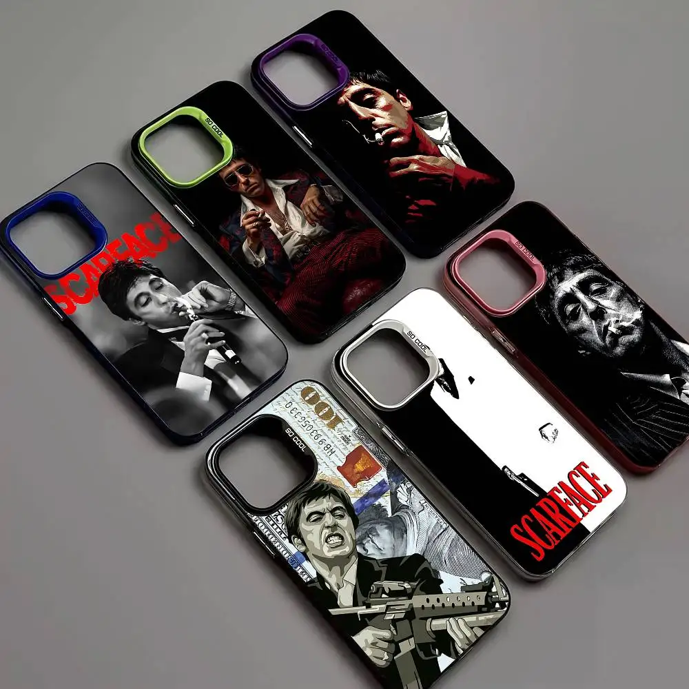

Classic Montanas Scar-face Phone Case Color Silver Shell For LPhone 17 16 16e 15 14 13 12 11 Pro Max Plus